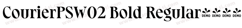 CourierPSW02 Bold Regular字体转换